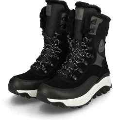 Clearance Rieker Sznurowane Botki Damskie Steel Black