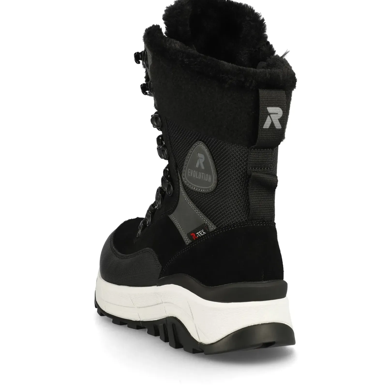 Clearance Rieker Sznurowane Botki Damskie Steel Black