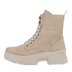 New Rieker Sznurowane Botki Clay Beige