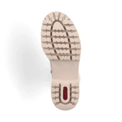 New Rieker Sznurowane Botki W Kolorze Piaskowo-Bezowym