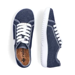 Discount Rieker Sznurowane Buty Damskie W Kolorze Granatowym