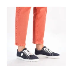 Discount Rieker Sznurowane Buty Damskie W Kolorze Granatowym