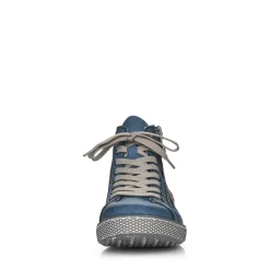 New Rieker Sznurowane Buty Damskie W Kolorze Lazurowym