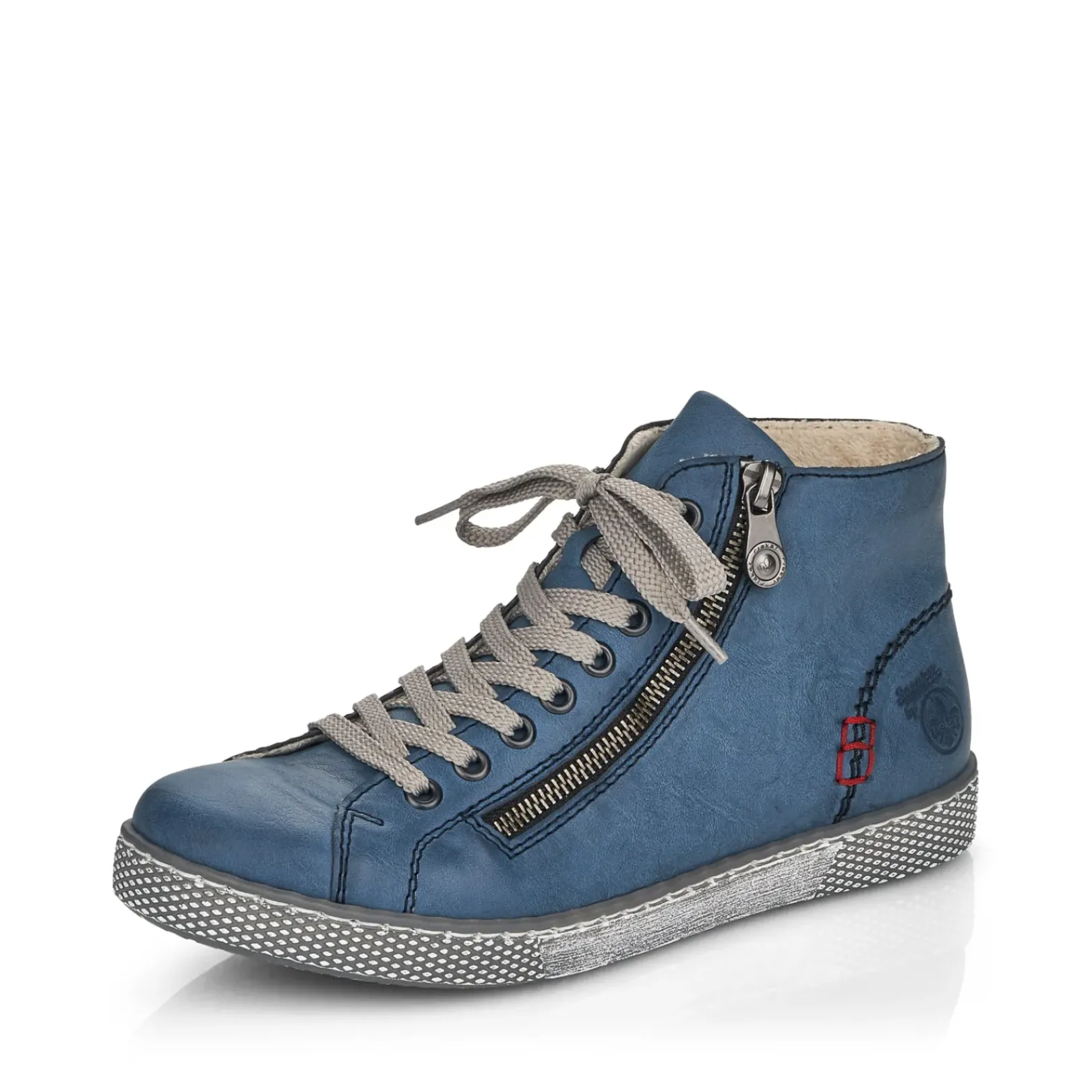 New Rieker Sznurowane Buty Damskie W Kolorze Lazurowym