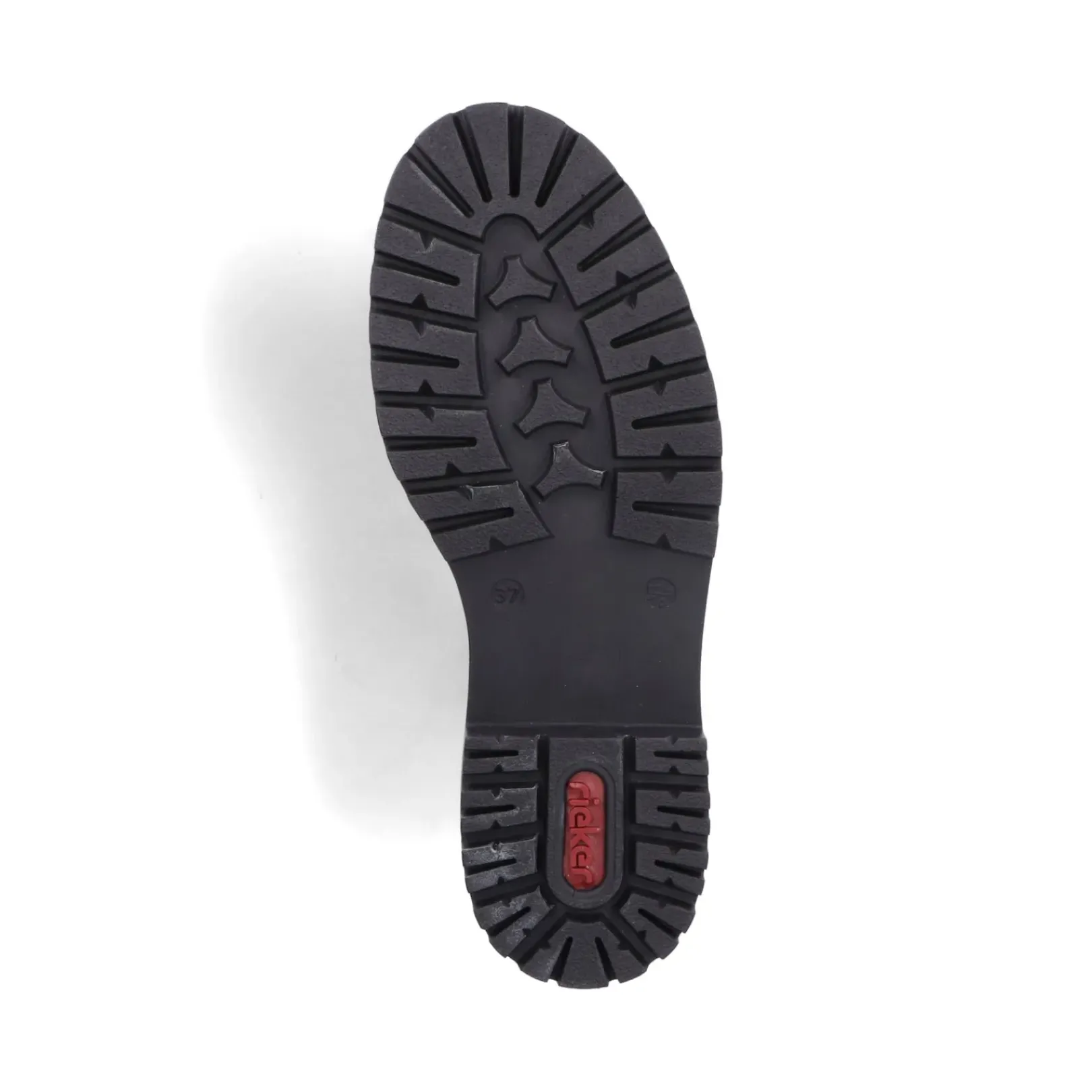 Outlet Rieker Sznurowane Buty Damskie W Kolorze Nocnej Czerni