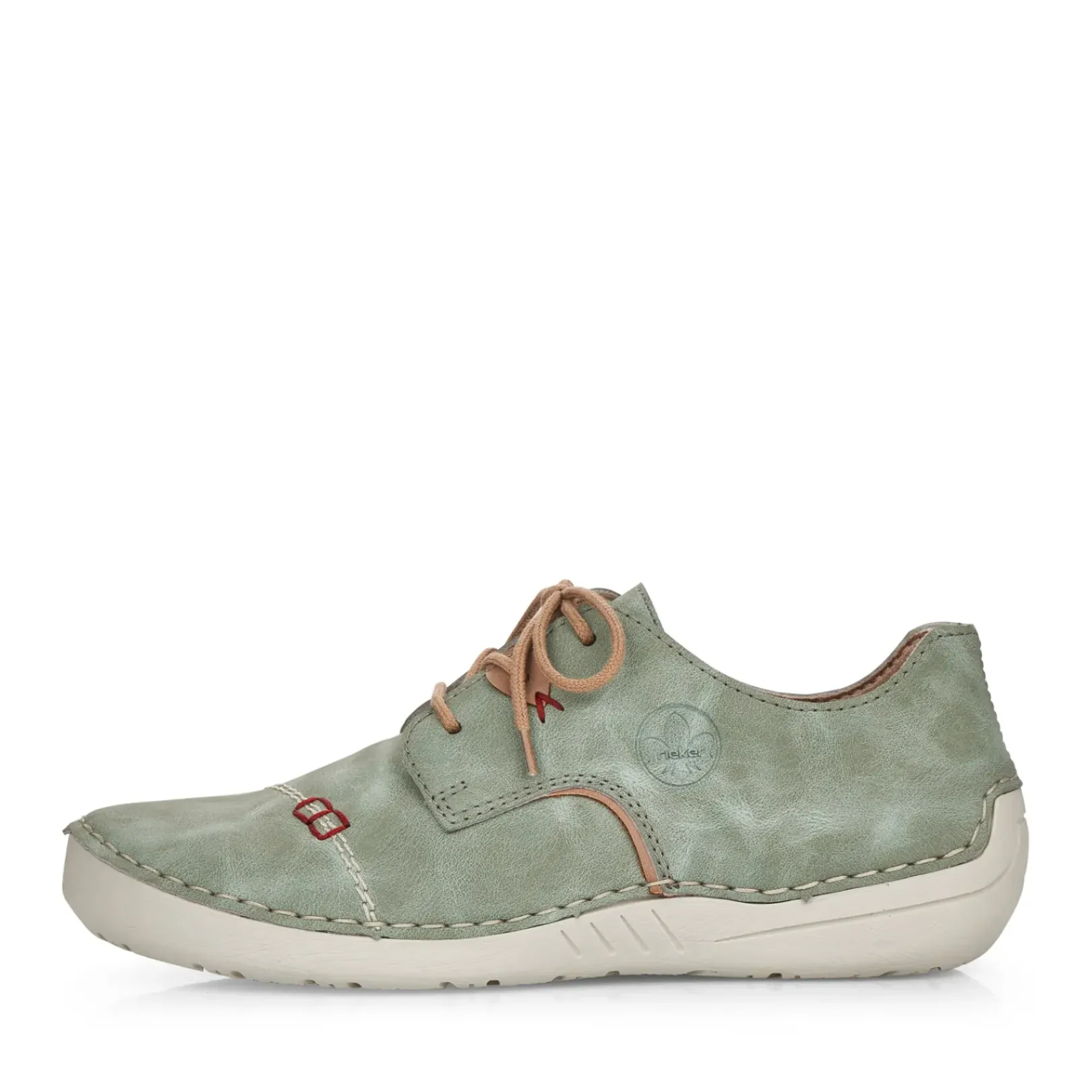 Online Rieker Sznurowane Buty Damskie W Kolorze Zielono-Szarym