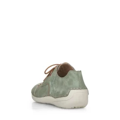 Online Rieker Sznurowane Buty Damskie W Kolorze Zielono-Szarym