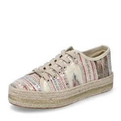Clearance Rieker Sznurowane Buty Damskie W Kolorze Jasnego Bezu