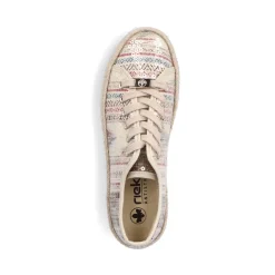 Clearance Rieker Sznurowane Buty Damskie W Kolorze Jasnego Bezu