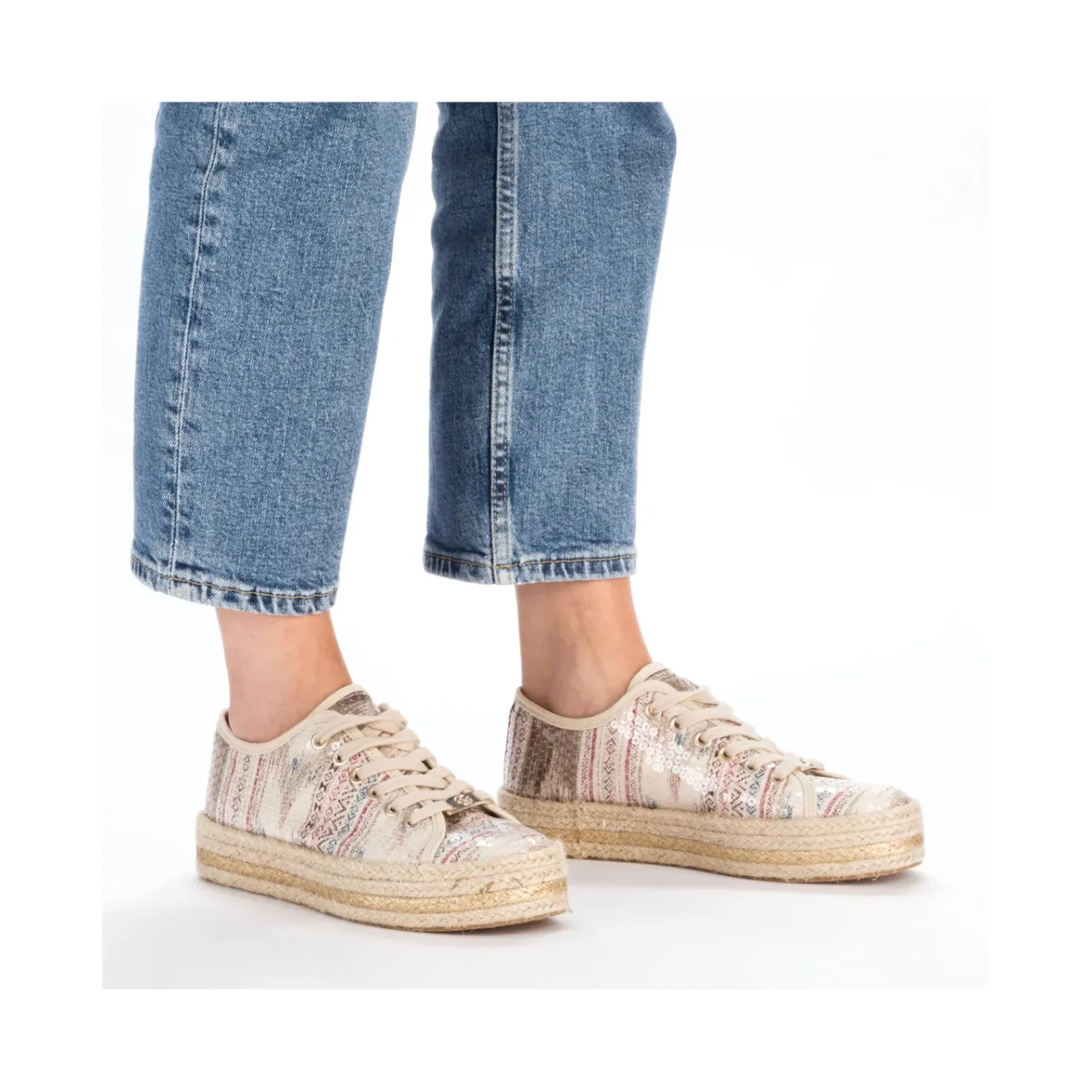Clearance Rieker Sznurowane Buty Damskie W Kolorze Jasnego Bezu