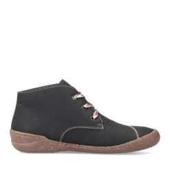Best Rieker Sznurowane Buty Damskie W Kolorze Glebokiej Czerni