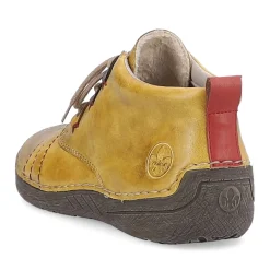 Best Rieker Sznurowane Buty Damskie W Egzotycznym Kolorze Zoltym