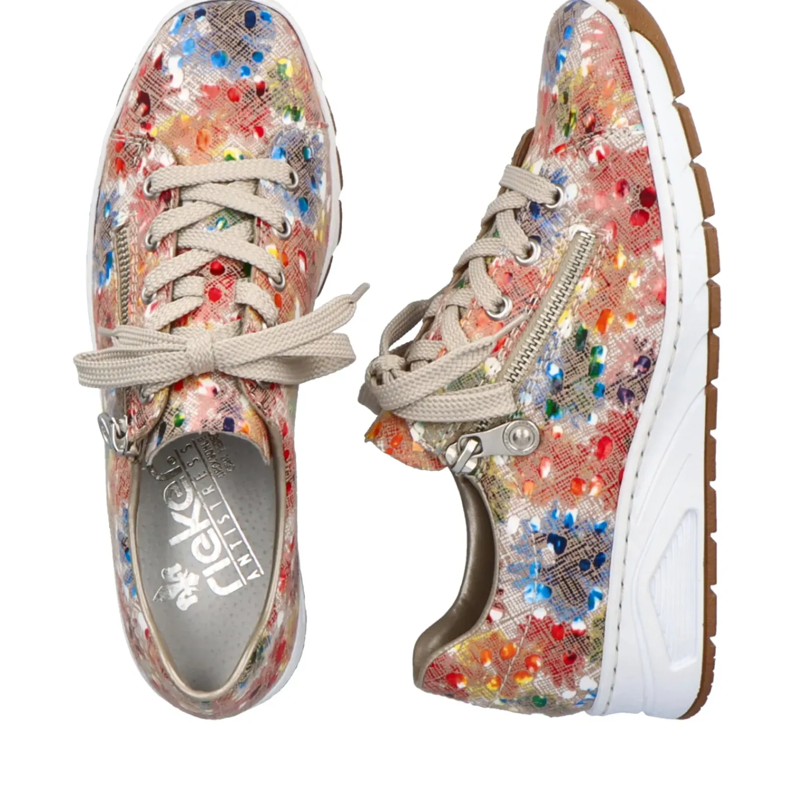 Discount Rieker Sznurowane Buty Damskie Multi