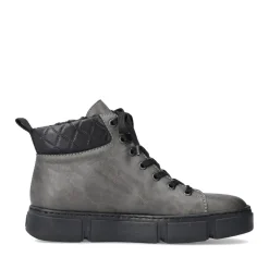 Sale Rieker Sznurowane Buty Damskie W Kolorze Antracytowym