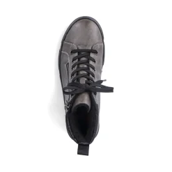 Sale Rieker Sznurowane Buty Damskie W Kolorze Antracytowym