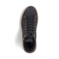 Sale Rieker Sznurowane Buty Damskie W Kolorze Asfaltowo-Czarnym