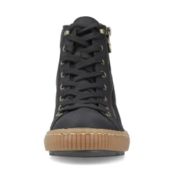 Sale Rieker Sznurowane Buty Damskie W Kolorze Asfaltowo-Czarnym