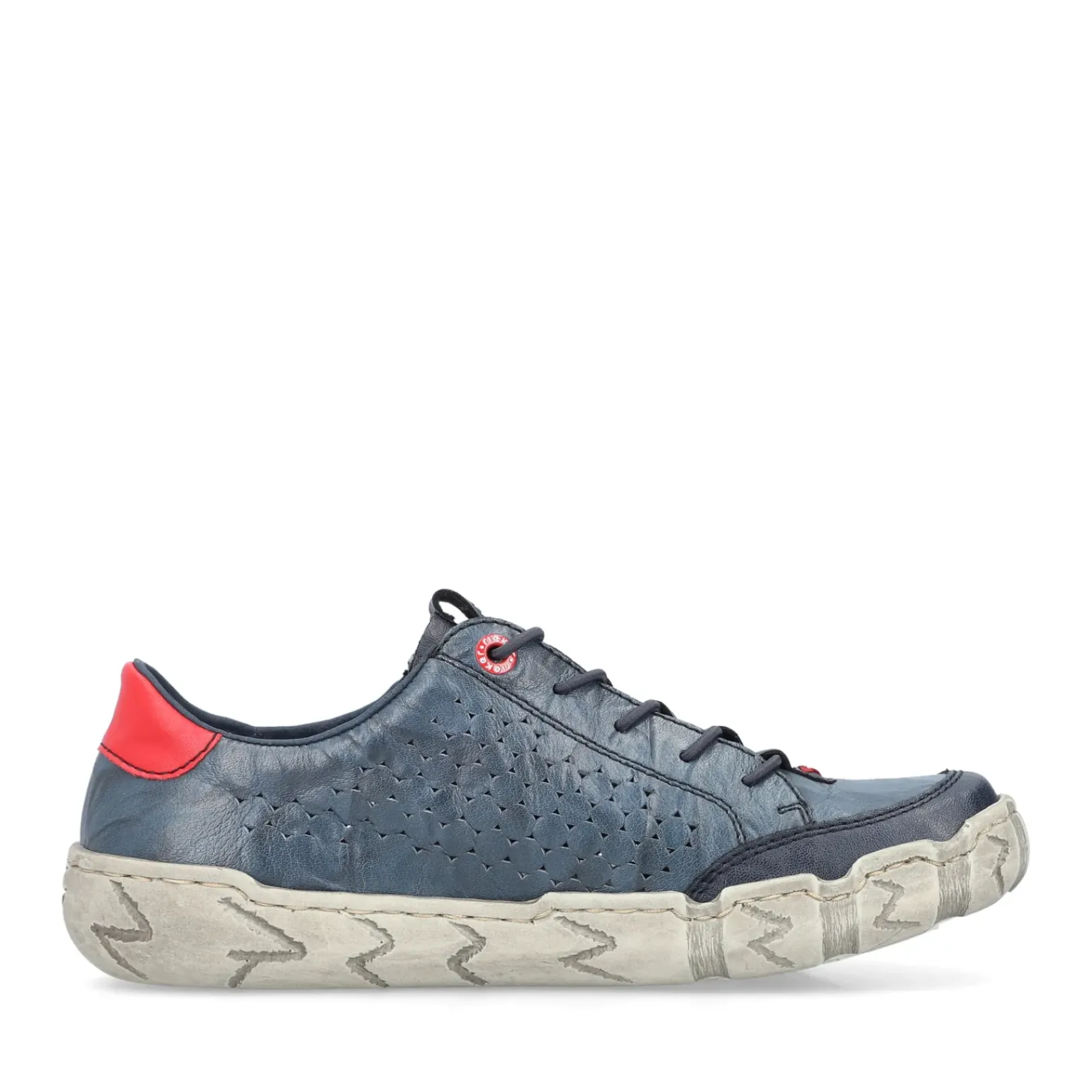 Best Rieker Sznurowane Buty Damskie W Kolorze Lupkowoniebieskim