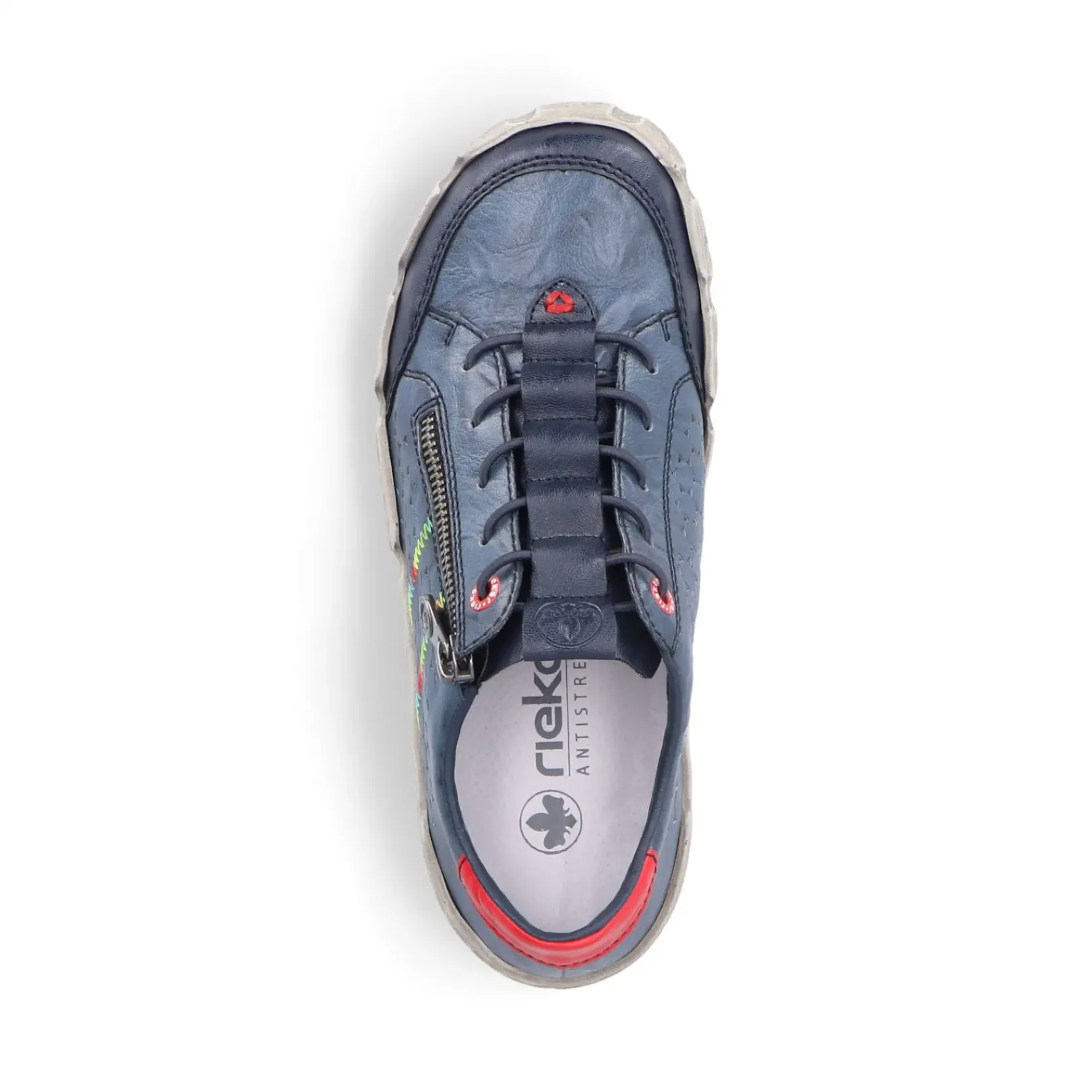 Best Rieker Sznurowane Buty Damskie W Kolorze Lupkowoniebieskim