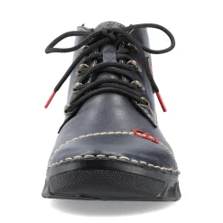Hot Rieker Sznurowane Buty Damskie W Kolorze Granatowym