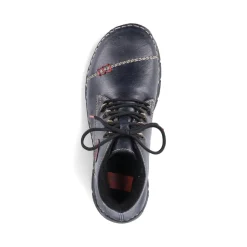 Hot Rieker Sznurowane Buty Damskie W Kolorze Granatowym