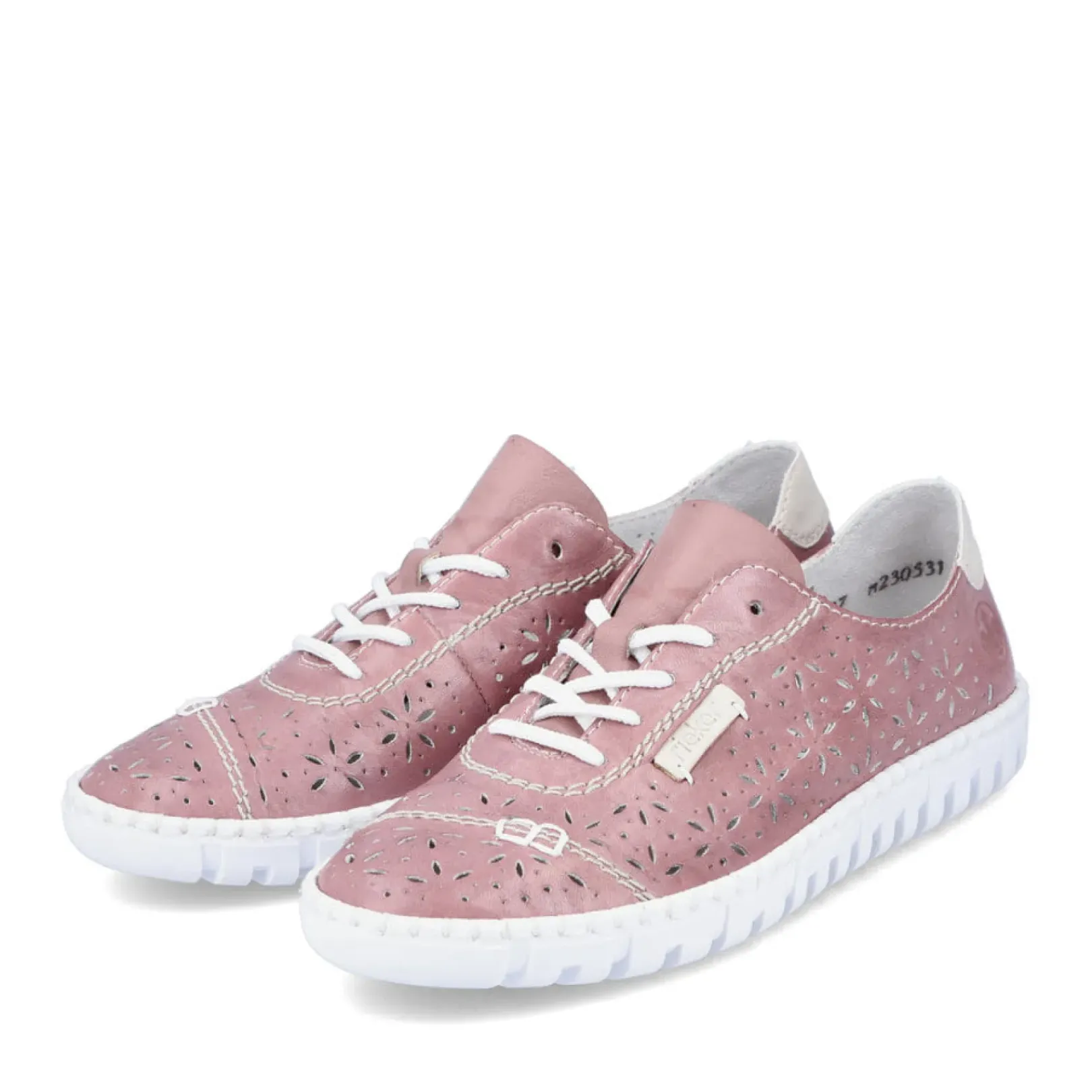 Hot Rieker Sznurowane Buty Damskie W Kolorze Krwistego Rozu