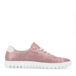 Hot Rieker Sznurowane Buty Damskie W Kolorze Krwistego Rozu