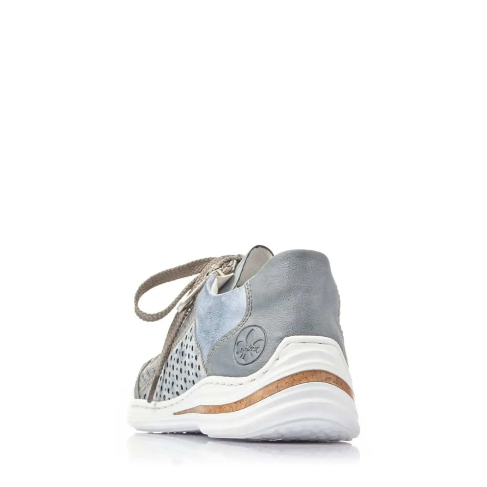 Discount Rieker Sznurowane Buty Damskie W Kolorze Morskiego Blekitu