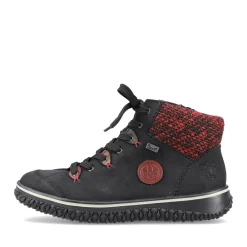 Discount Rieker Sznurowane Buty Damskie W Kolorze Grafitowo-Czarnym