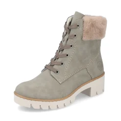 Clearance Rieker Sznurowane Buty Damskie W Kolorze Khaki-Brazowym