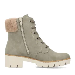 Clearance Rieker Sznurowane Buty Damskie W Kolorze Khaki-Brazowym