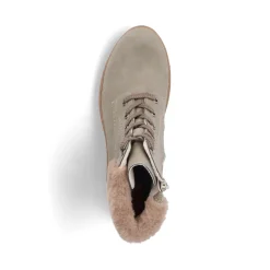 Clearance Rieker Sznurowane Buty Damskie W Kolorze Khaki-Brazowym