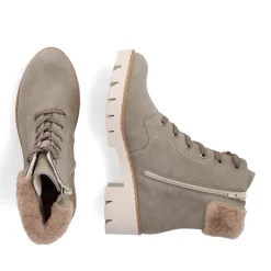 Clearance Rieker Sznurowane Buty Damskie W Kolorze Khaki-Brazowym