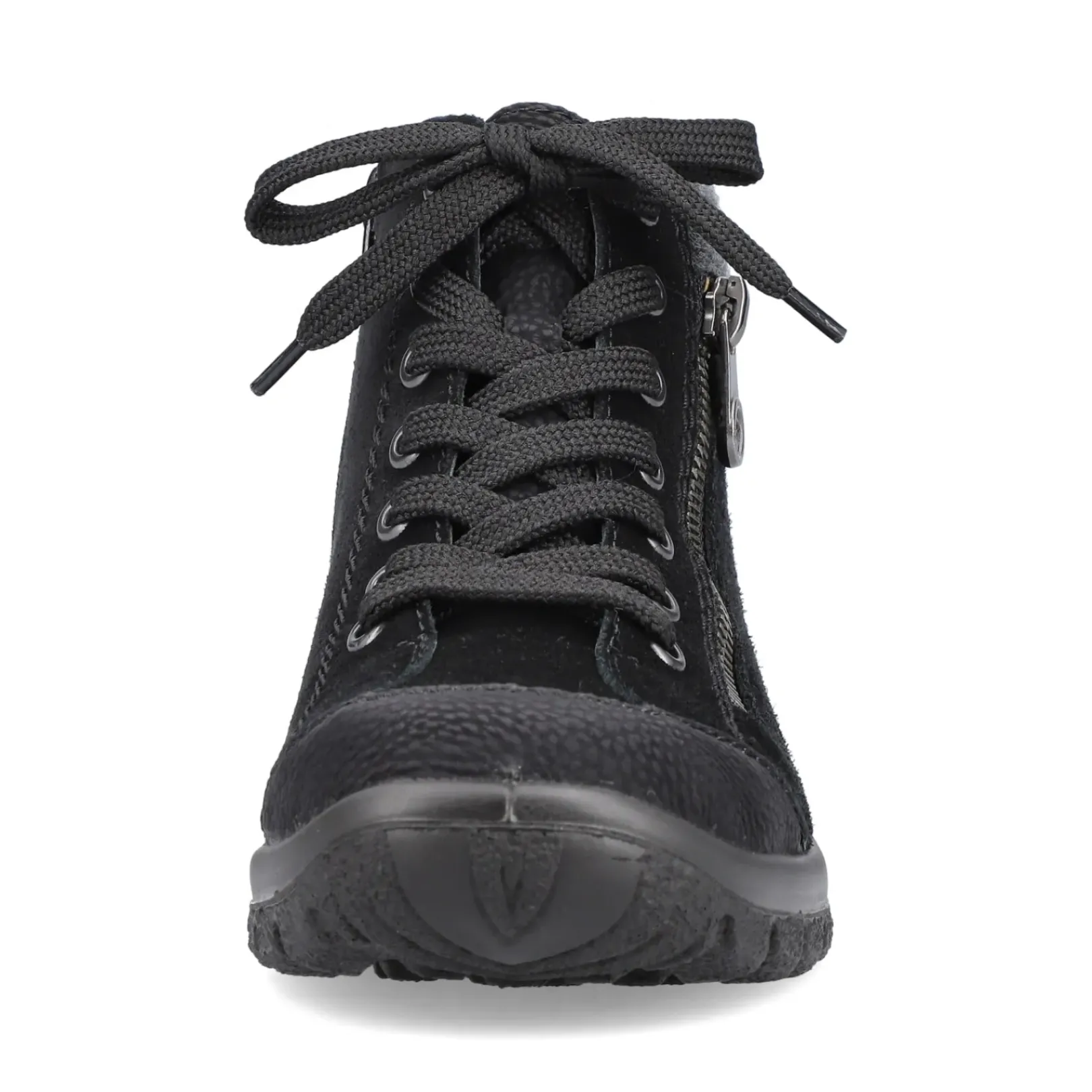 Discount Rieker Sznurowane Buty Damskie W Kolorze Grafitowo-Czarnym