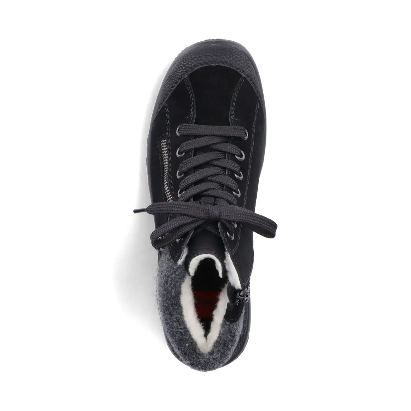 Discount Rieker Sznurowane Buty Damskie W Kolorze Grafitowo-Czarnym