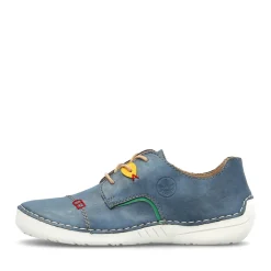 Sale Rieker Sznurowane Buty Damskie W Kolorze Lupkowoniebieskim