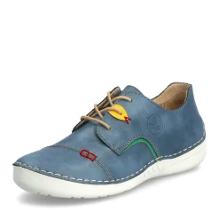 Sale Rieker Sznurowane Buty Damskie W Kolorze Lupkowoniebieskim