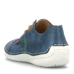 Sale Rieker Sznurowane Buty Damskie W Kolorze Lupkowoniebieskim