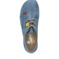 Sale Rieker Sznurowane Buty Damskie W Kolorze Lupkowoniebieskim