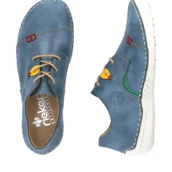 Sale Rieker Sznurowane Buty Damskie W Kolorze Lupkowoniebieskim