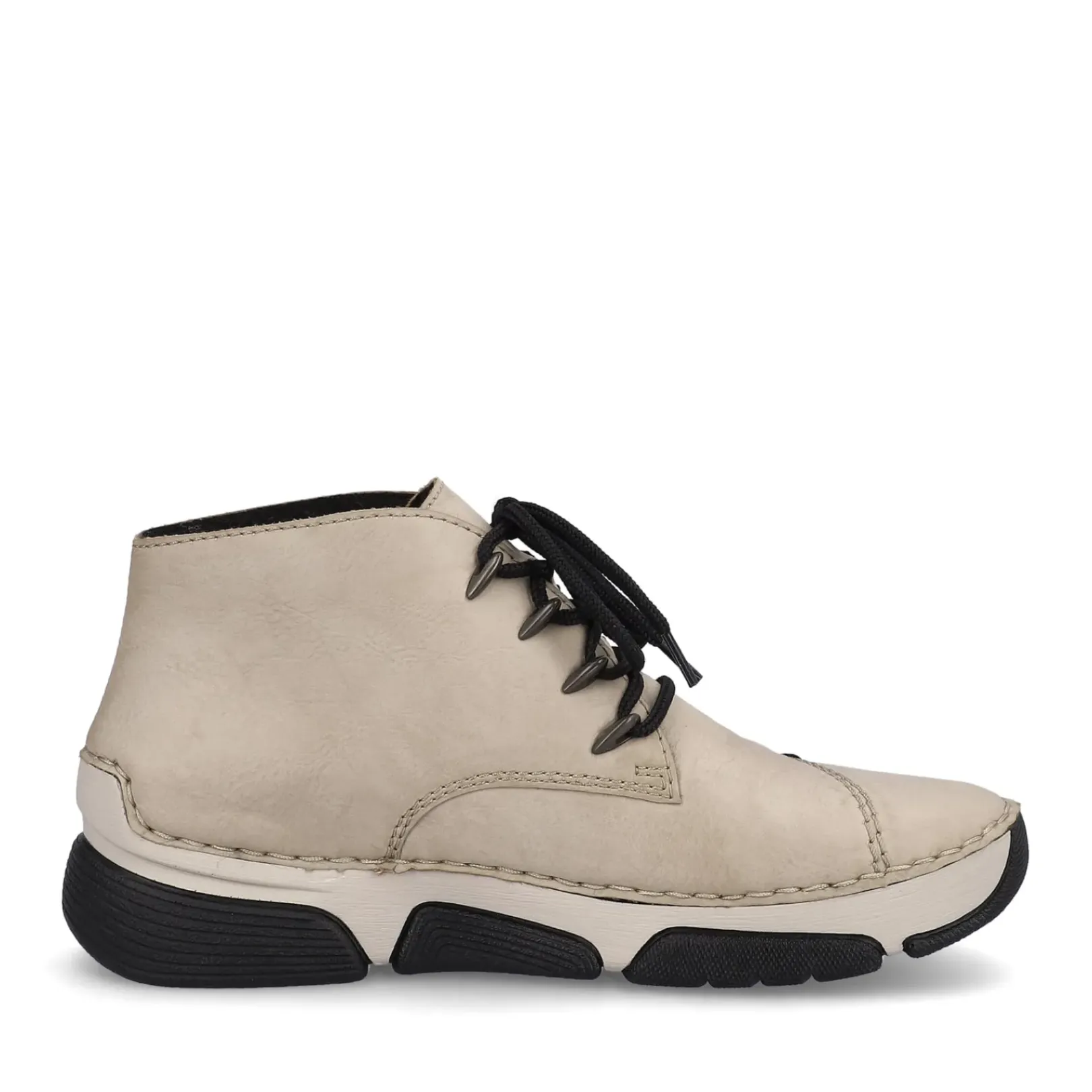 Best Rieker Sznurowane Buty Damskie W Kolorze Kremowo-Bezowym