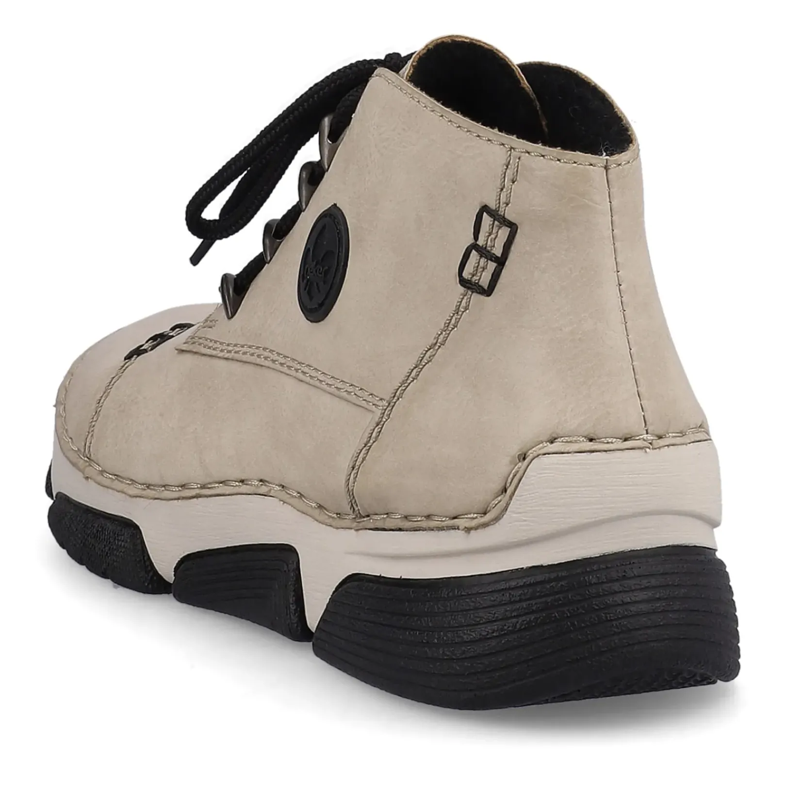 Best Rieker Sznurowane Buty Damskie W Kolorze Kremowo-Bezowym