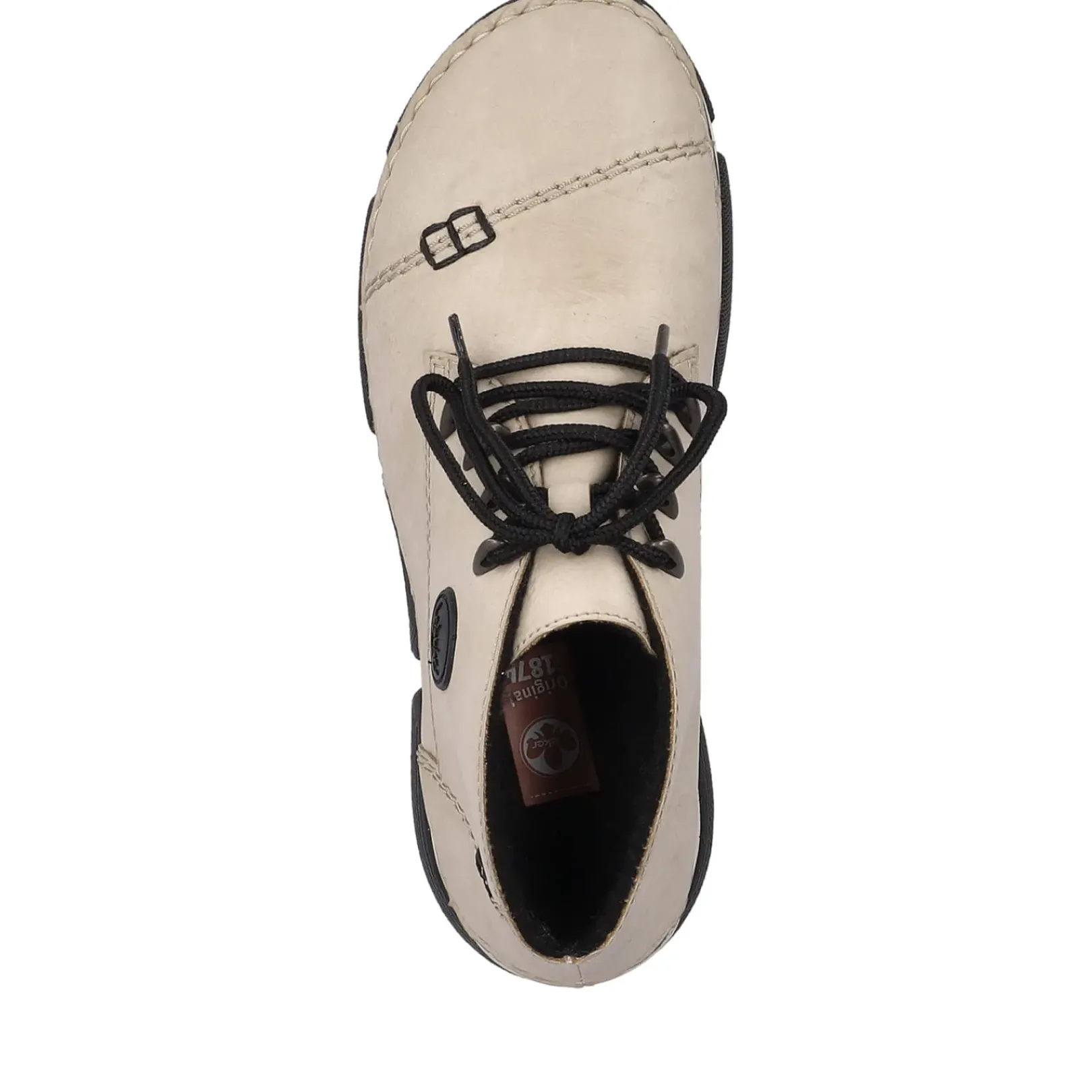 Best Rieker Sznurowane Buty Damskie W Kolorze Kremowo-Bezowym