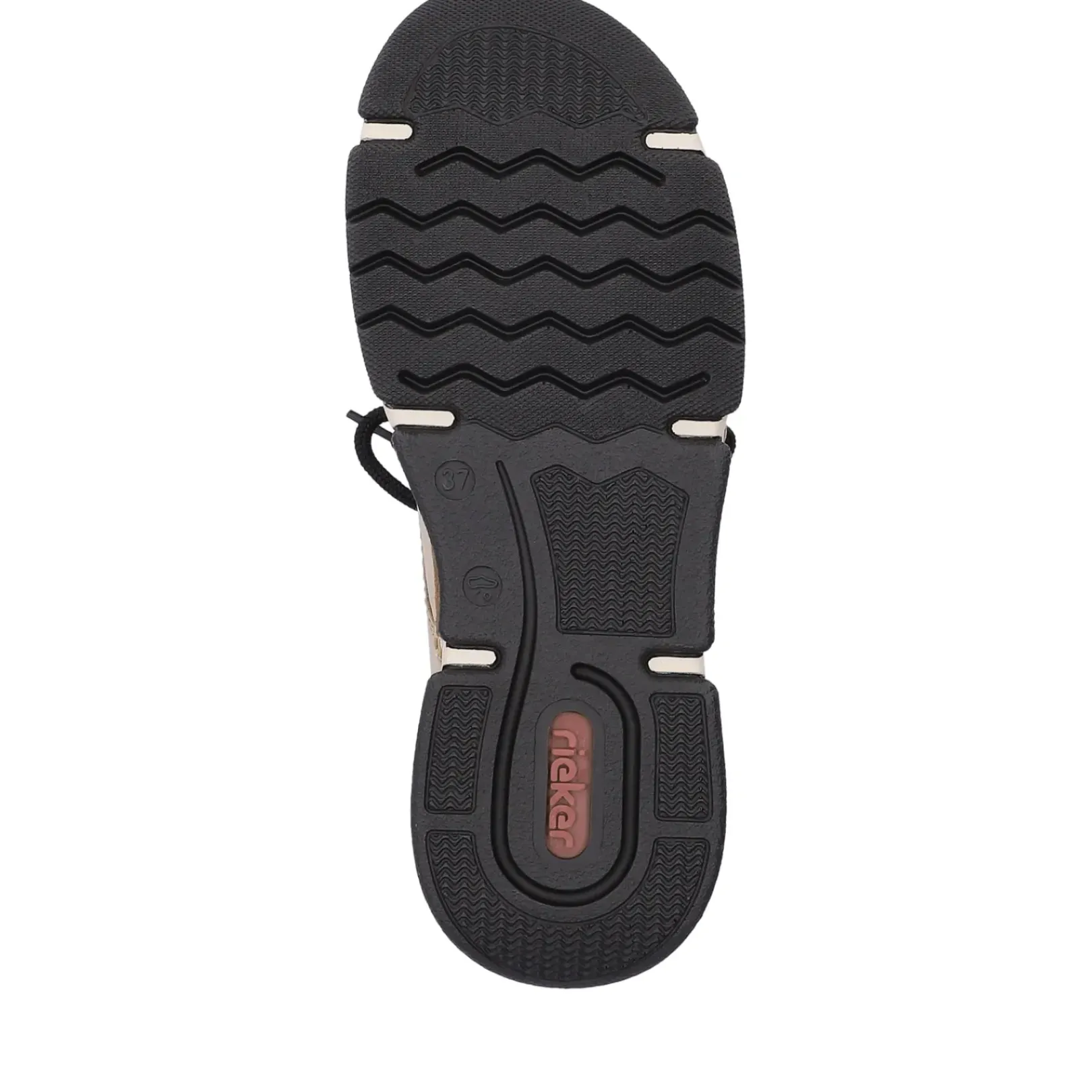 Best Rieker Sznurowane Buty Damskie W Kolorze Kremowo-Bezowym