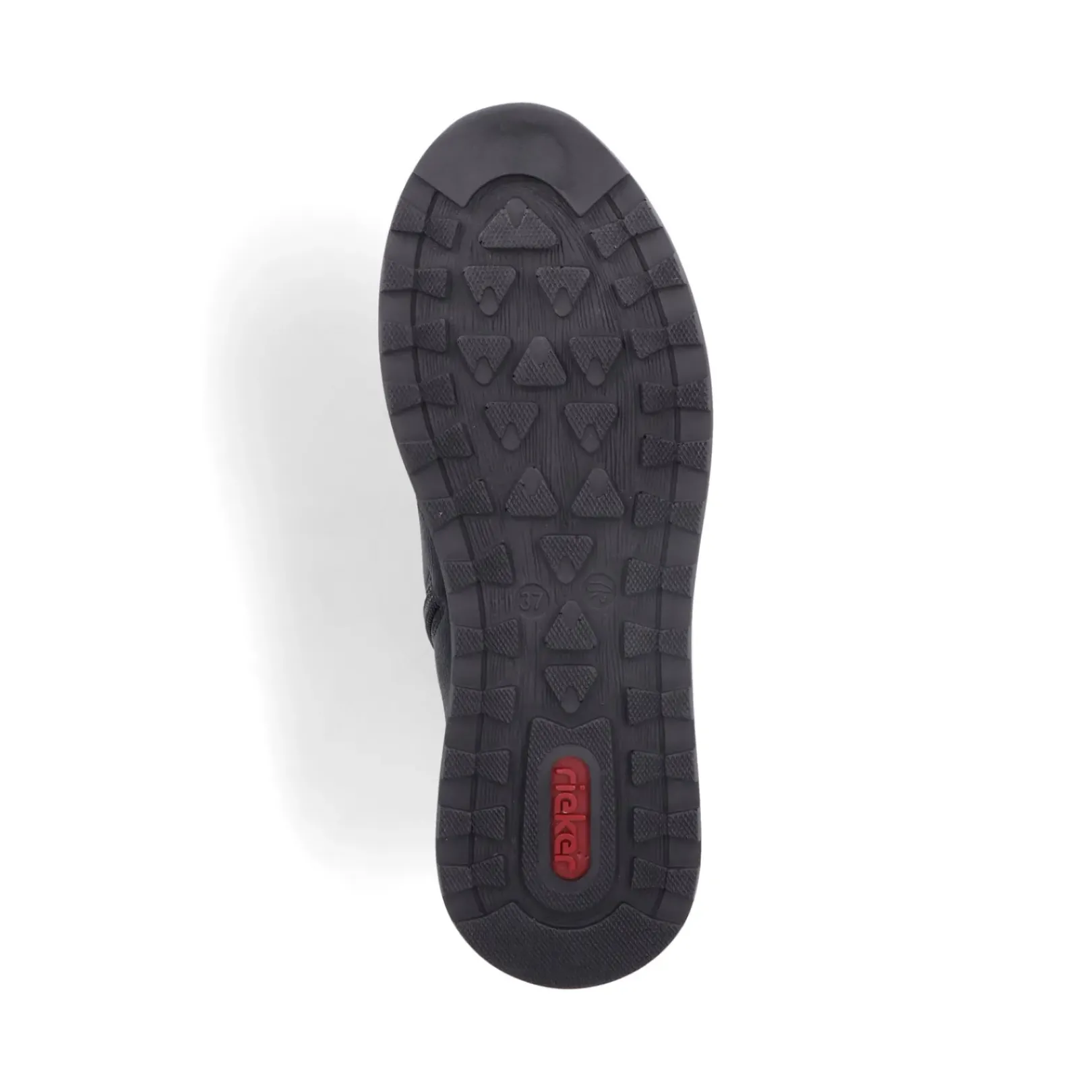 Clearance Rieker Sznurowane Buty Damskie W Kolorze Glebokiej Czerni