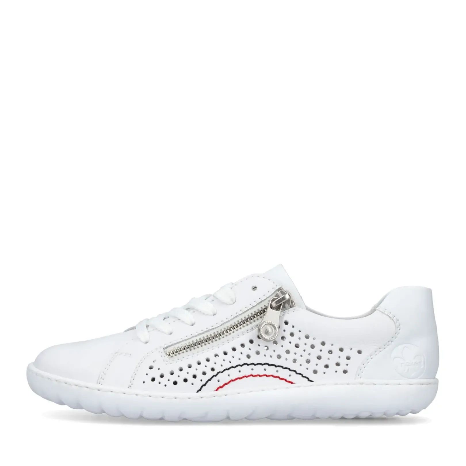 Sale Rieker Sznurowane Buty Damskie W Kolorze Perlowo-Bialym