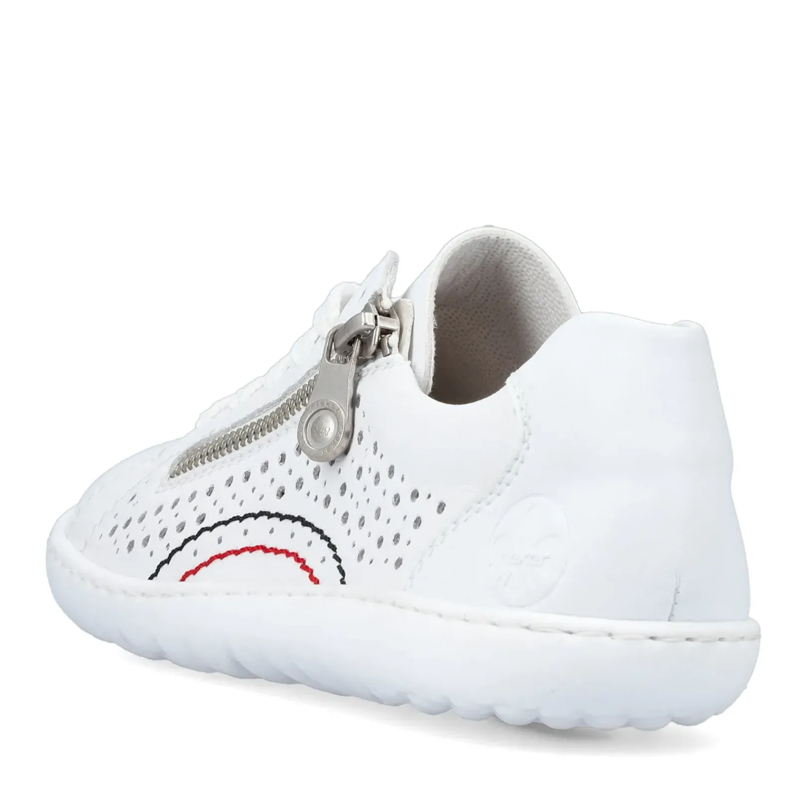 Sale Rieker Sznurowane Buty Damskie W Kolorze Perlowo-Bialym