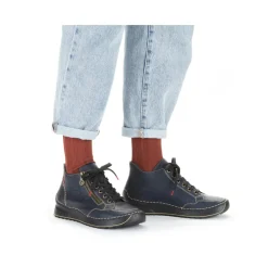 Sale Rieker Sznurowane Buty Damskie W Kolorze Lupkowoniebieskim