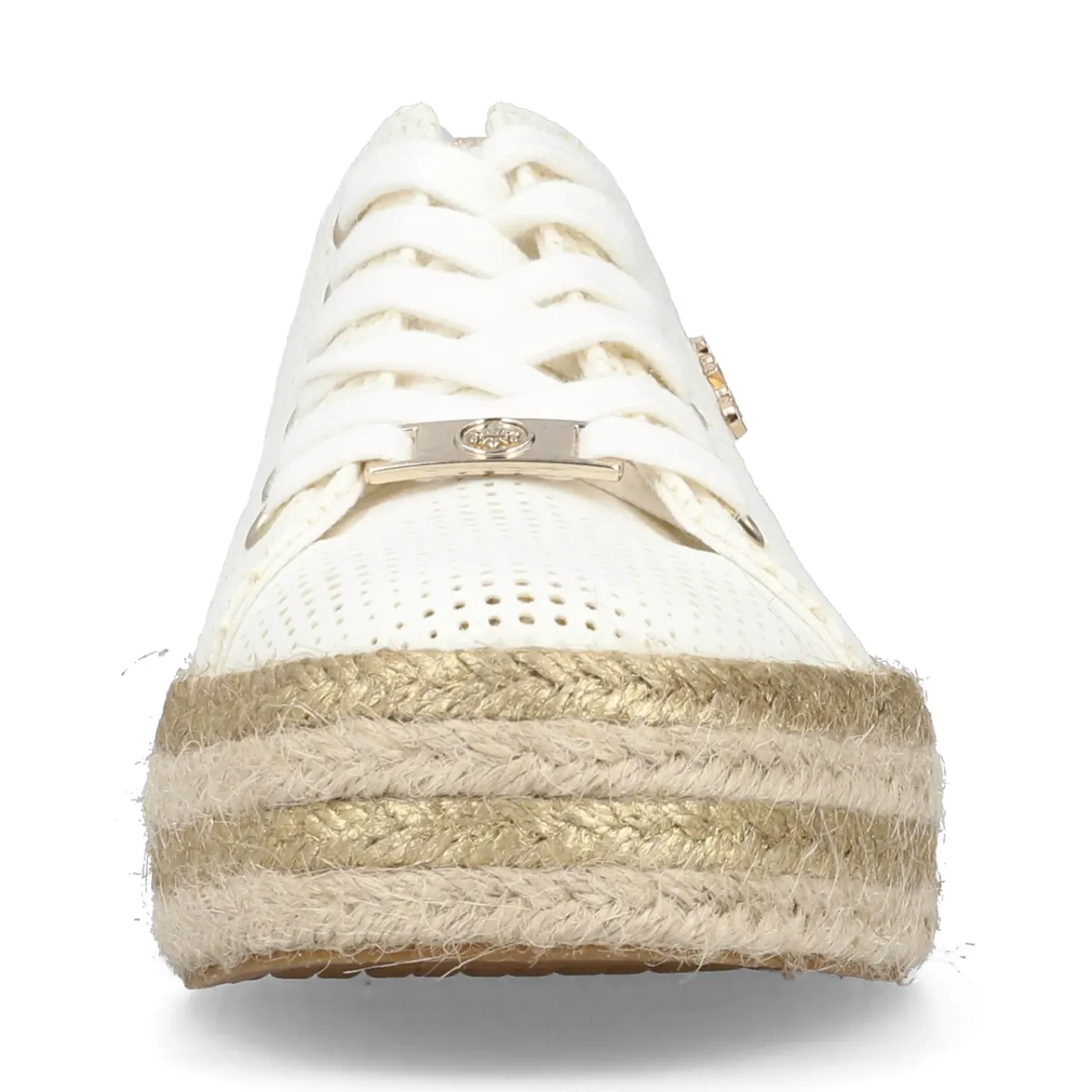 Hot Rieker Sznurowane Buty Damskie W Kolorze Labedzim Bialym