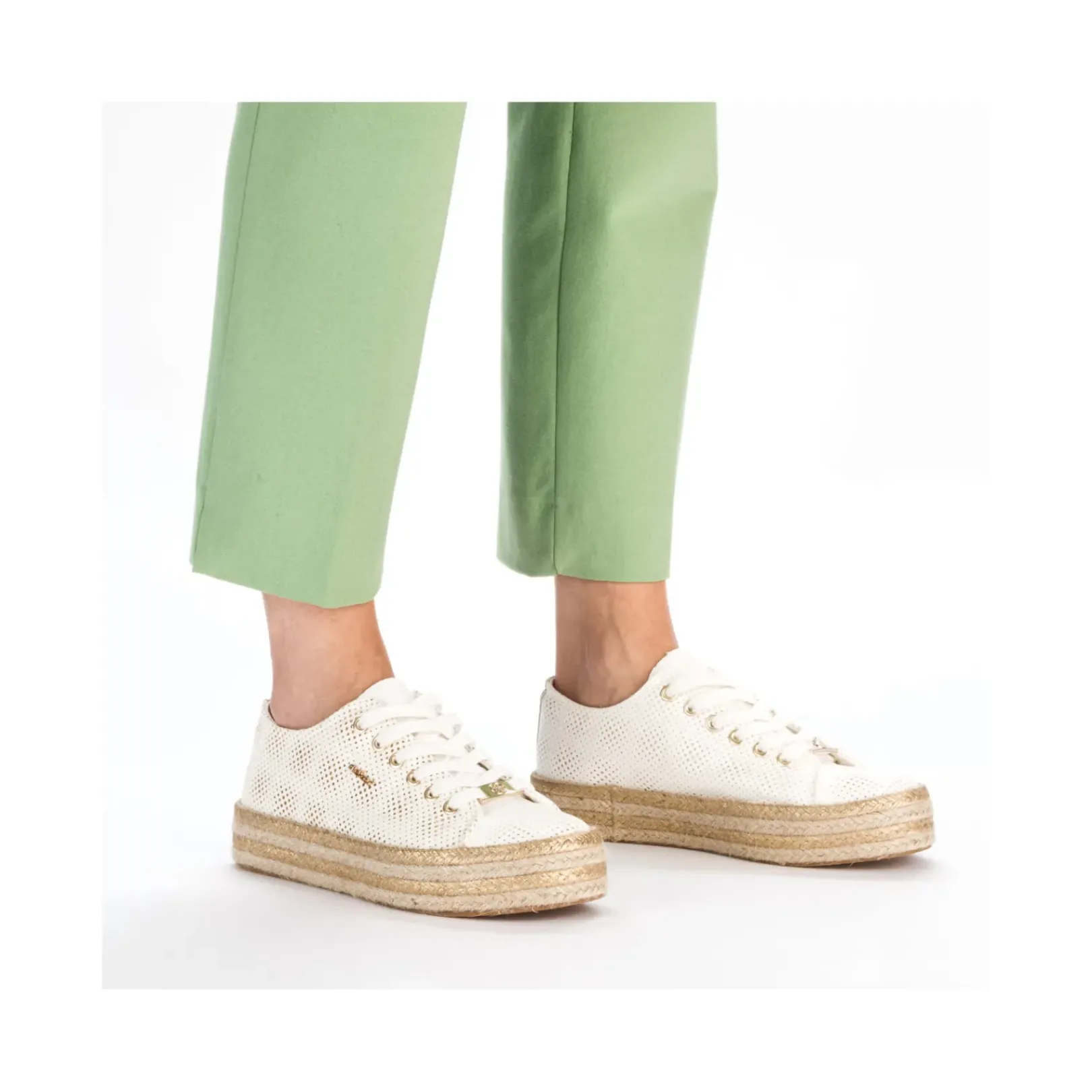Hot Rieker Sznurowane Buty Damskie W Kolorze Labedzim Bialym
